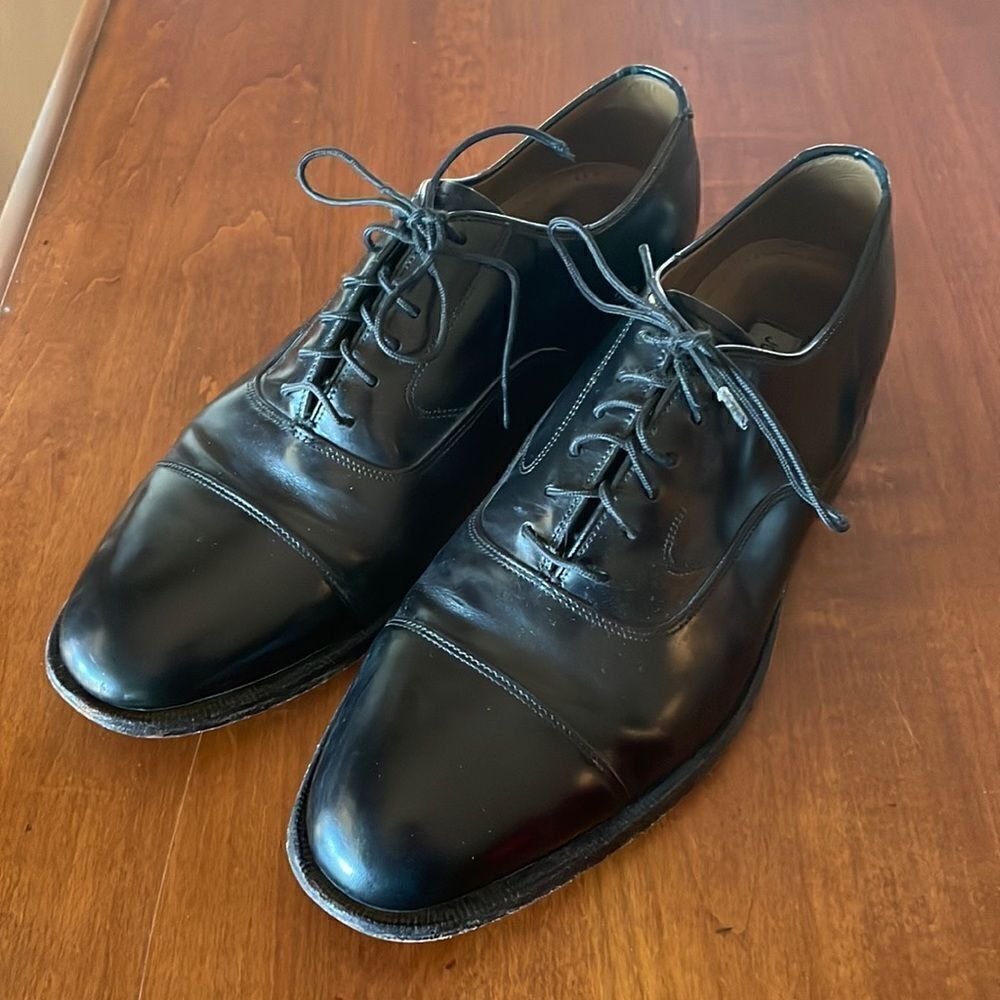 Johnston & Murphy Optima Comfort Black Cap Shoes - 8.5